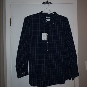 Croft & Barrow Dark Blue Plaid Shirt